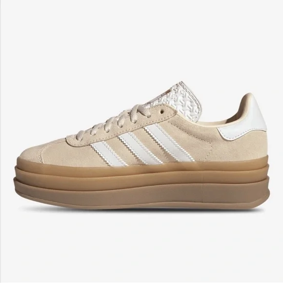 adidas Gazelle Bold J Wonder White / Gum - Picture 2 of 8